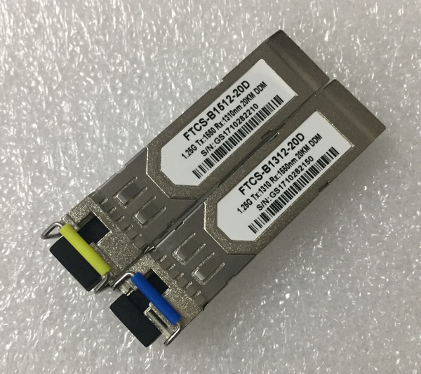 SFP single-fiber Mdoule 1.25G 1550/1310nm 20KM DDM LC simple-fiber module Compatible with H3C Huawei ZTE HP CISCO DLINK etc.