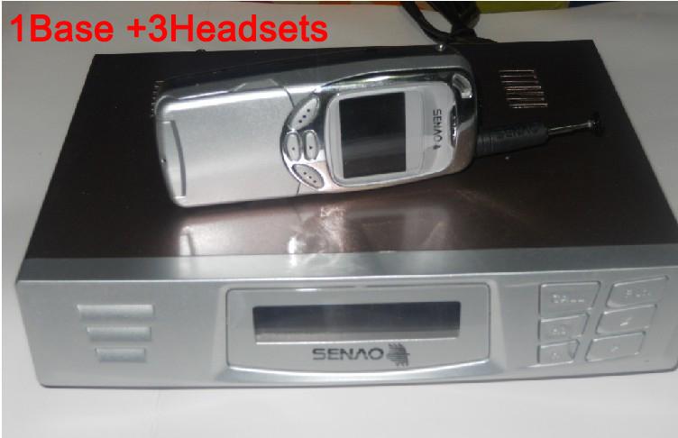 DHLfree SENAO 15KM long range cordless telephone SN 629 <1 base+ 3 handsets Duplex Intercom>