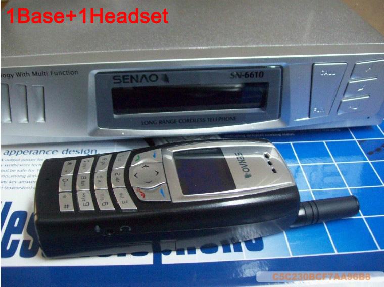 SENAO SN-6610 long distance cordless phone SN 6610 1 base support 9 extra handset Duplex Intercom