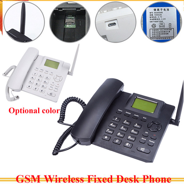 GSM Wireless Telephone with sim card slot 850/900/1800/1900MHz Desktop Telephone Handset Russian French Spanish Portuguese