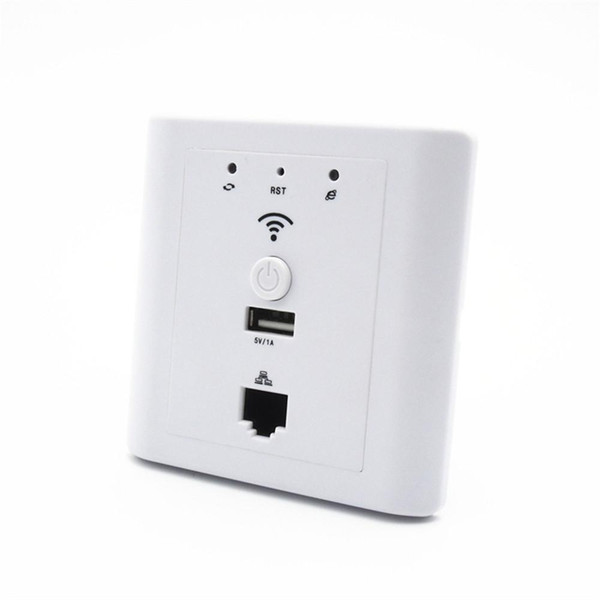 Hotel Socket Wifi in Wall Ap Router Support Poe Usb Lan Wi-fi Wall-mount Access Point White