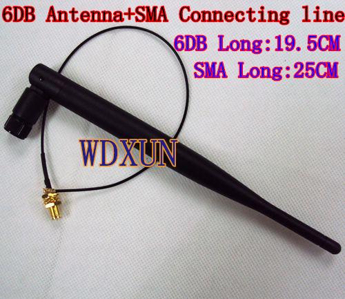 Freeshipping 6 dBi RP-SMA Dual Band WiFi antenas + SMA 3G antenna WIFI 6DB 8DB 9DB Antenna WLAN WWAN card