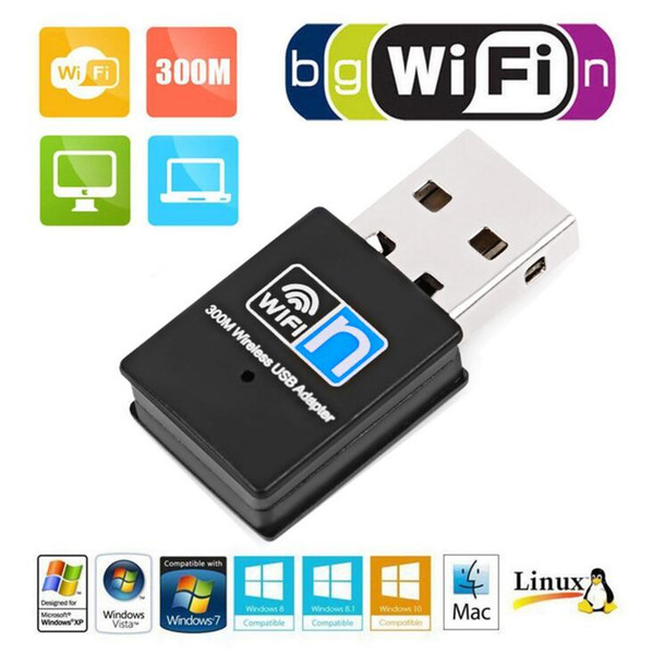 300Mbps WLAN USB Adapter Mini USB WIFI Adapter USB wifi Network 8192EU WiFi Signal Transmitter Receiver Desktop