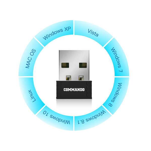 Wireless adapter card 802.11N 150Mbps Wireless Wi-Fi Dongle for Windows XP/Vista/7/8/8.1/10 Linux/Mac OS