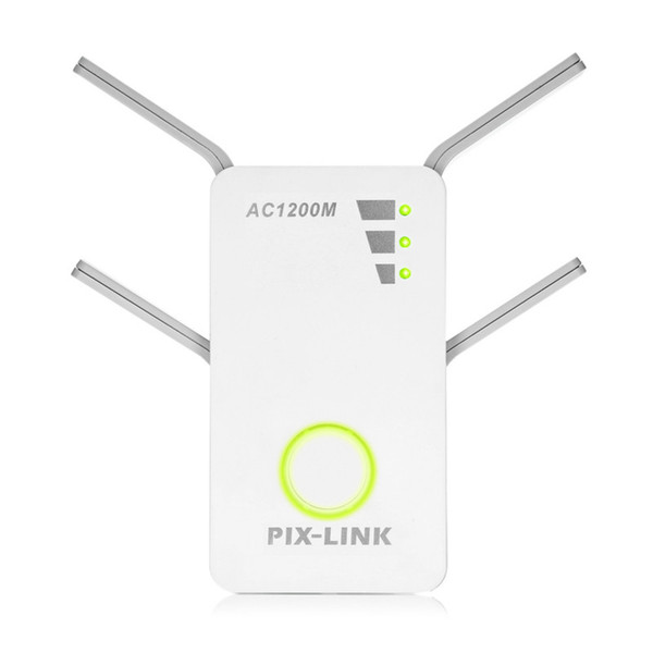 Wireless AC Dual Band 1200Mbps 2.4Ghz 5G Mini Router Wifi Range Extending Repeater With 4 External Folding Antenna US EU UK AU Wall Plug