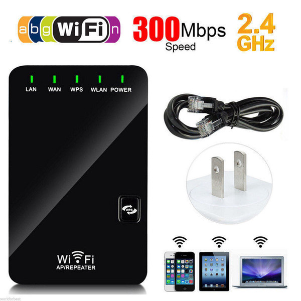 Wifi Repeater 300Mps Network Mini WiFi Router Range Wireless-N AP Range Extender Double Slot 802.11N Booster Extender WIFI Ap Wps Encryption