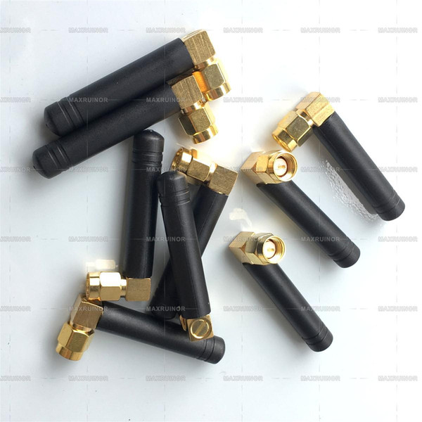 100pcs/lot 900/1800 MHz GSM GPRS SMA male 90 degree 5cm radio Antenna right angle