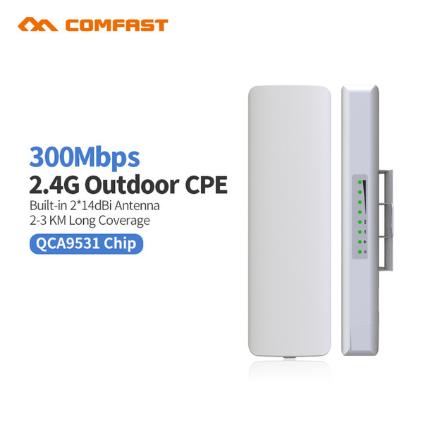 2pc Comfast CF-E314N Wireless Outdoor WIFI Router CPE 300M Signal Amplifier WIFI Access Point POE Network Bridge Nanostatation