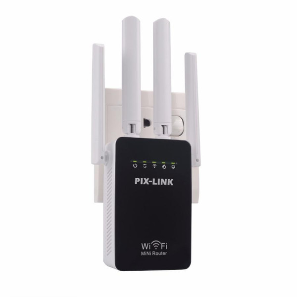 NEW Original PIX-LINK Home Mini 300Mbps Wireless WiFi Router / AP Mode w/ 4 External Antennas Easy Setup WR09