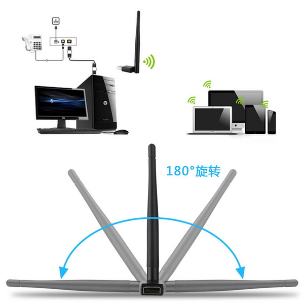 20pcs Mini USB WiFi AC 600Mbps Wireless Adapter 600M TV Computer LAN Dual Band 2.4G/5G 802.11 b/g/n/ac