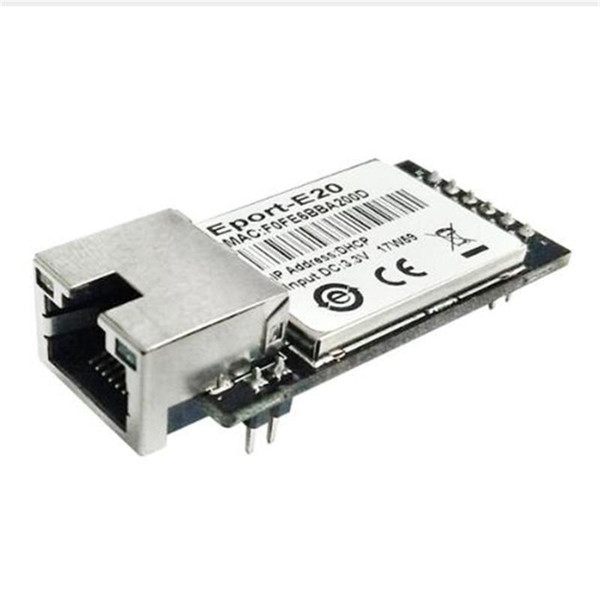 Eport-E20-Pin Free RTOS Network Server Port TTL Serial to Ethernet Embedded Module DHCP 3.3V TCP IP Telnet Converter