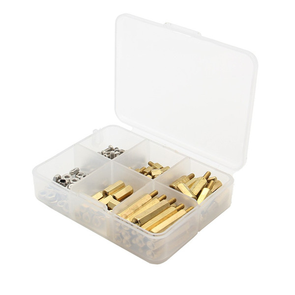 Freeshipping Raspberry Pi 3 B+/3B Installation Tool 120Pcs M2.5 Series Hex Brass Spacer/Standoff+Nuts+Screws w/ Storage Case Accessories Kit