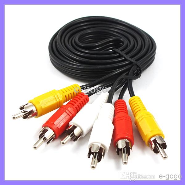 Triple 3 RCA to 3 RCA Cable Composite Audio Video Male-Male AV Cable with 1.5m 150CM Length