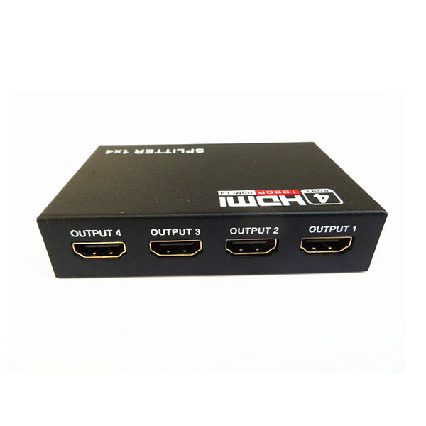 4 port HDMI splitter 1X4 HDMI Distributor HDMI 1 in 4 out 3D&full HD1080P with power supply for HDTV,DVD player,PS4 etc.