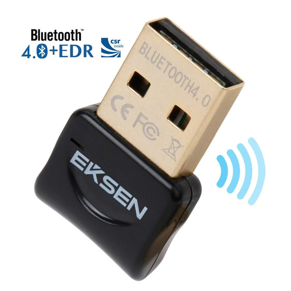 Bluetooth USB Dongle Adapter, EKSEN Bluetooth Transmitter and Receiver for Windows 10 /8 / 7 / Vista - Plug and Play on Win 8 and Above