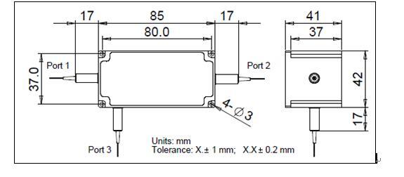 1064nm High Power Polarization Insensitive Circulator