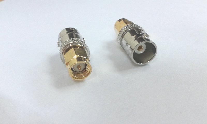 copper BNC female to Gold Plated SMA male plug coax RF antenna ADAPTER