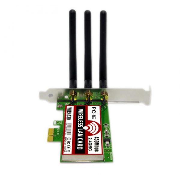 450Mbps Wireless WiFi PCI-E Networks Adapter LAN Card+ Antennas Desktop PC XXM8