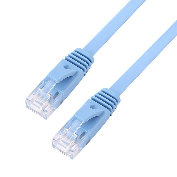 RJ45 CAT6 Ethernet Network Flat LAN Cable UTP Patch Router Cables 1000M Blue 8