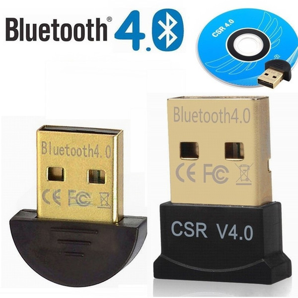 100set Top quality Mini USB Bluetooth Adapter V 4.0 Dual Mode Wireless Dongle CSR 4.0 For Win10 win8 /7 XP 25