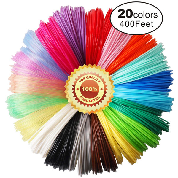 3D Pen Filament Refills(20 Colors,32Feet Each) Total 656Feet,PLA Filament 1.75mm,PLA 3D Printing Pen Filament 3D Pen For Kids