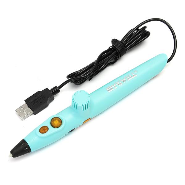 Low Temperature 3D Printing Pen 1.75mm PCL Filament 0.6mm Nozzle With USB Cable