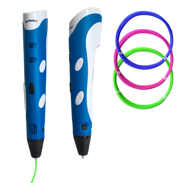 Christmas gift 3D Printer Pen Hot selling Draw 3d printing Pen With 3 Color ABS Filament Arts LED Printer 3d pens lix for kids