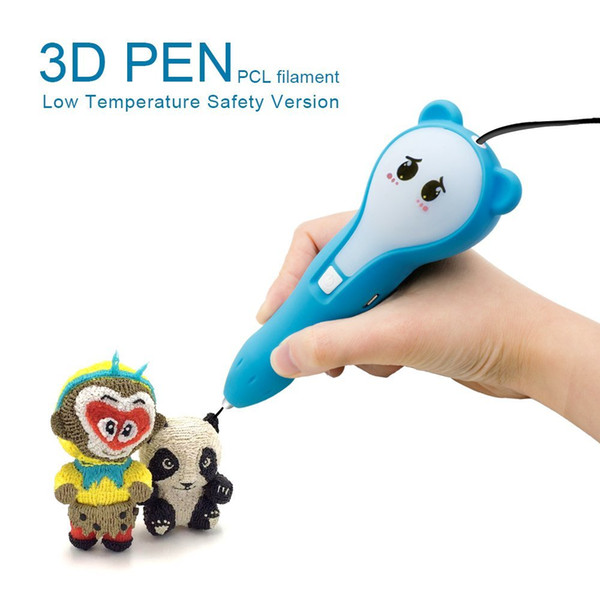 3D Pen PCL MODAR with Low Temperature Safety Version 3D Doodler Drawing Printer Printing Pen Gifts & Toys for Girls Kids Adults Blue Pink