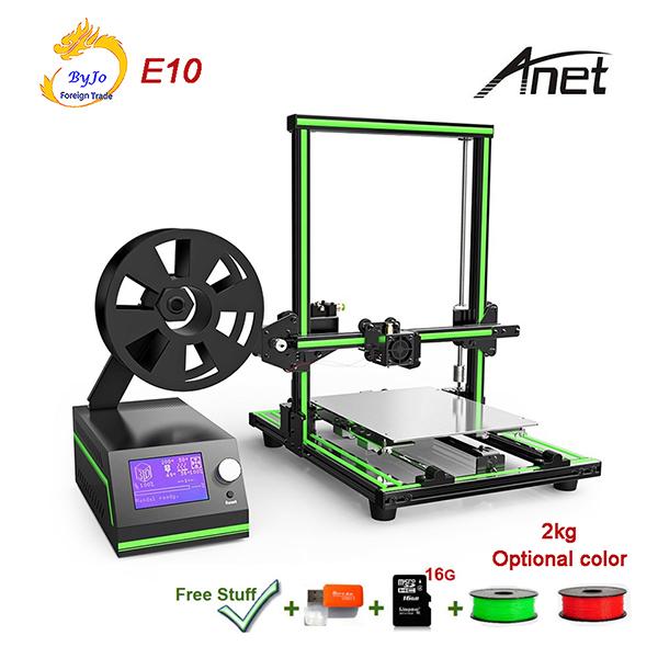 Pro Anet E10 Aluminum Frame 3D Printers High Precision Large Printing Size With LCD Screen Support TF Card Off-line Printing Windows Mac