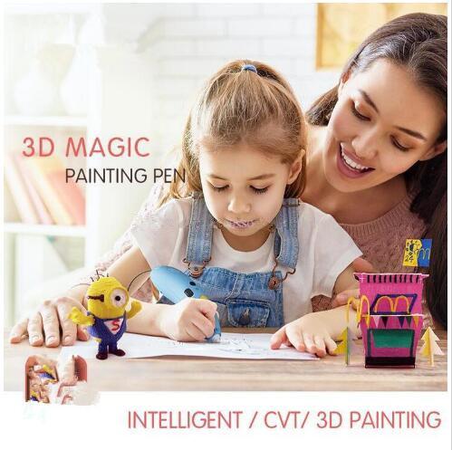 2018 3D Printer Magic Painting Pen Children Drawing Toys DIY Designer Modeling Coloring Arts 3D Paint Pen Kids Learning Education Toy