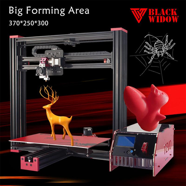 2018 Newest Tevo Black Widow 3d printer kit impresora 3d Large Printing Size Imprimante 3D OpenBuild Aluminium Extrusion-GIFT