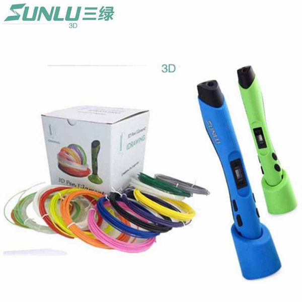 3D Pen+22 Color*5 Meter 1.75mm ABS/PLA Filament 3D Pens Printing 3D Doodle LCD control speed Temperature safe for children use