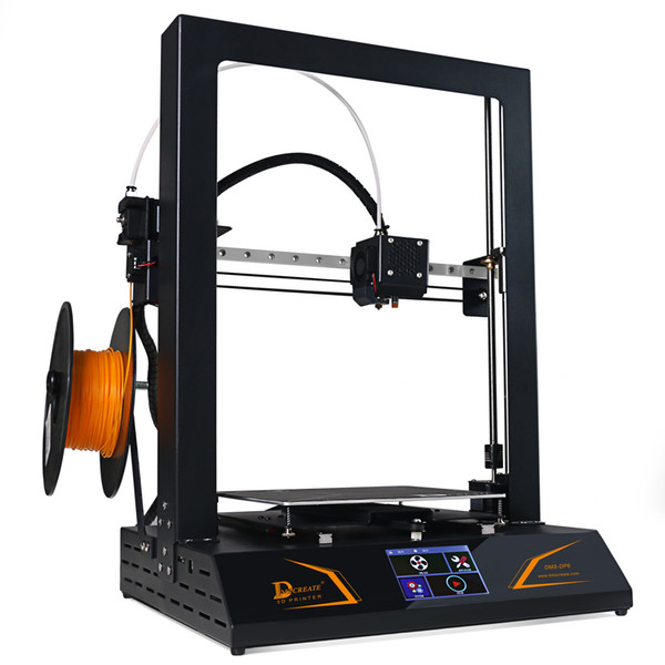 DMSCREATE NEWEST 3.5 inch Touch Screen DP6 3D Printer i3 Kit Full Metal Frame big size,pre-assembly ,Linear Guide Rail,24V power supply