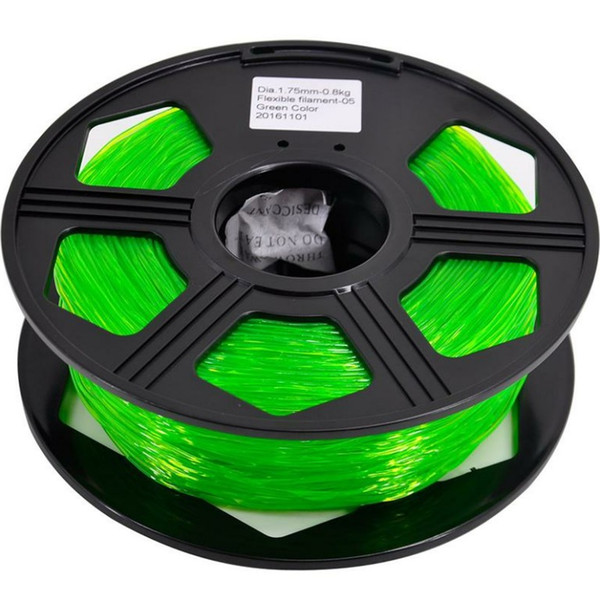 YOYI 3D Flexible TPU Filament 1.75mm 3D 0.8KG Filament, Diameter Tolerance +/- 0.03 mm, (GREEN)