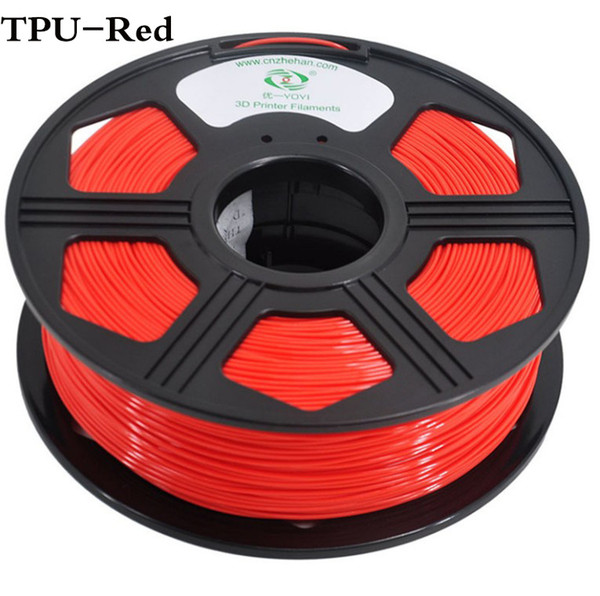 YOYI 3D Flexible TPU Filament 0.8KG 1.75mm 3D Printer Filament, Diameter Tolerance +/- 0.03 mm, (RED)