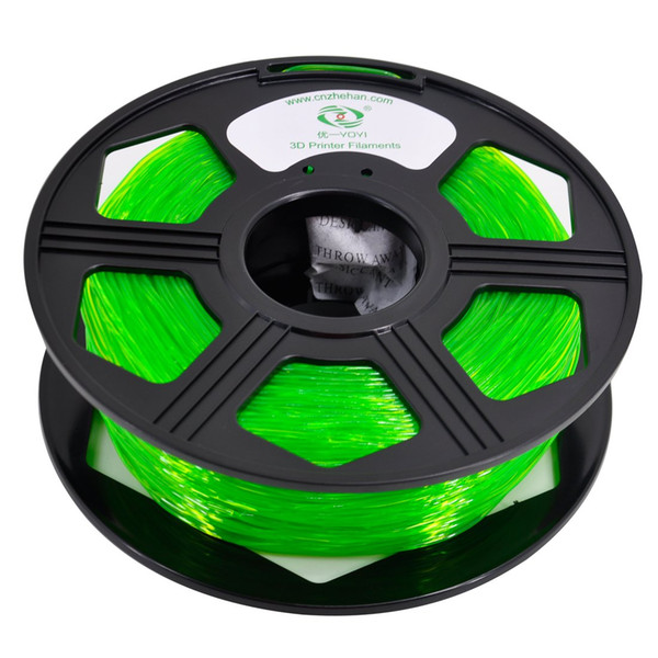 YOYI 3D Flexible TPU Filament 0.8KG 1.75mm 3D Printer Filament, Diameter Tolerance +/- 0.03 mm, (Green)