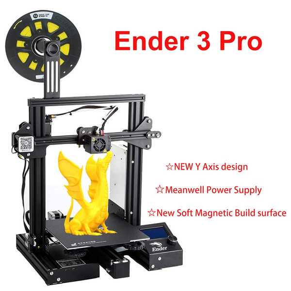 3D Printer Ender 3 Pro Upgrade Cmagnet Build Surface Plate, MK-10 Parent Nozzle, UL Certified Power Suppl