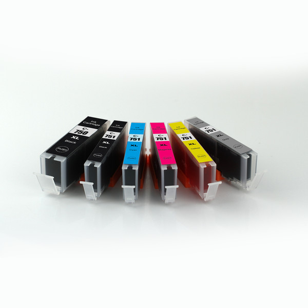 YOTAT 6 Color PGI-750 CLI-751 compatible ink cartridge for Canon PIXMA MG6370/MG7170/MG7570/IP8770