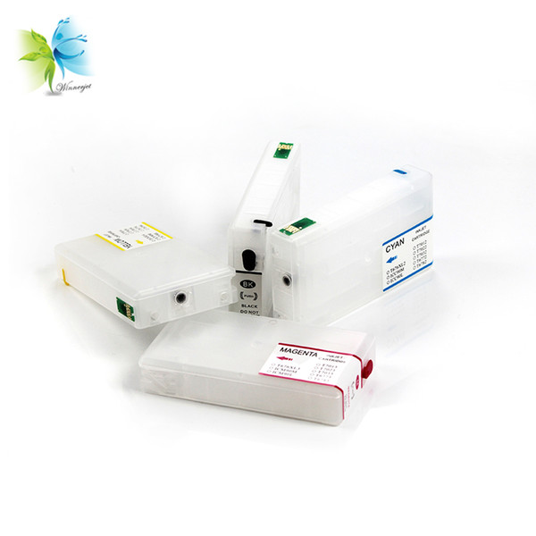 WINNERJET 5 Sets Empty Refillable T6761 Ink Cartridge for Workforce Pro WP-4090 WP-4520 WP-4530 WP-4533 WP-4540 Printers