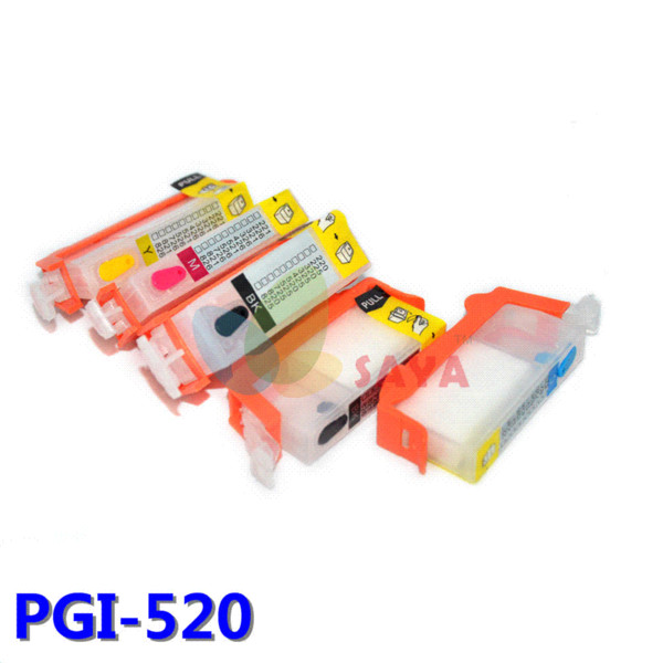 PGI-520 Refillable ink cartridge For Canon iP3600 ip4600 ip4700 MP560 MP620 MP620B MP640 MP640R MP980 MP990 MX860 FREE SHIPPING