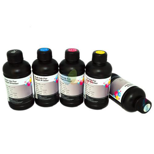 5x250ml B/C/M/Y/White LED UV INK For UV-Flatbed Printer for UV Printing Machine Curable Ink Printer