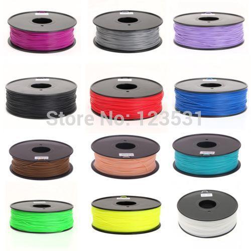 3D Printer Filament / ABS or PLA and 1.75 or 3.0 mm / plastic Rubber Consumables Material / MakerBot/RepRap/UP 3D Printers Filaments