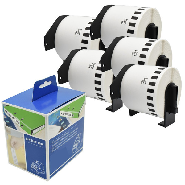 CIDY 5Rolls DK-22205 Compatible for Brother Labels DK-22205 DK 2205 DK 205 Continuous Labels for QL570 QL700