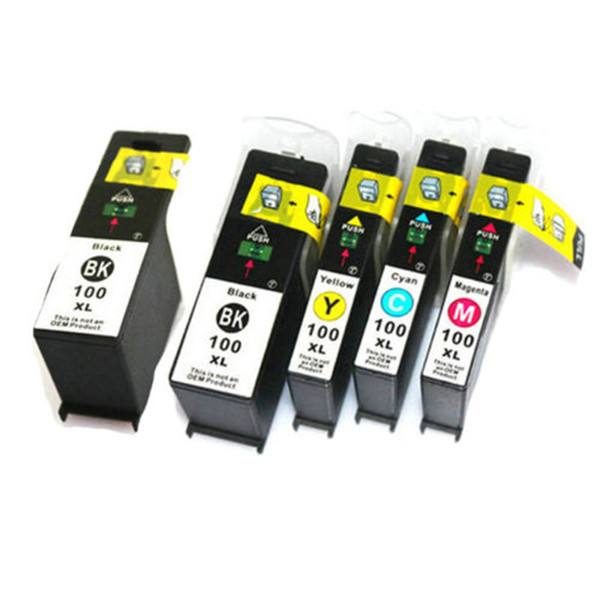 5PK Inkjet Cartridges Black Color Compatible For Lexmark 100XL 105xl 108xl Interact S605 Impact S305 Platinum Pro905 Prestige Pro805 Printer