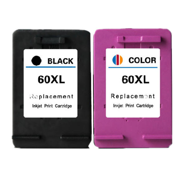 2PK Replacement For HP60 60XL Ink Cartridges Deskjet D2545 D2560 D2660 F4200 F4210 F4230 F4235 F4240 F4250 PhotoSmart C4680