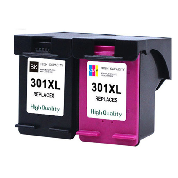 2PK Ink Cartridges Printer Replacement for HP 301 301xl CH563EE CH564EE Deskjet D1000 1010 1050 2050 2510 Officejet 2630 4620 4630 4634