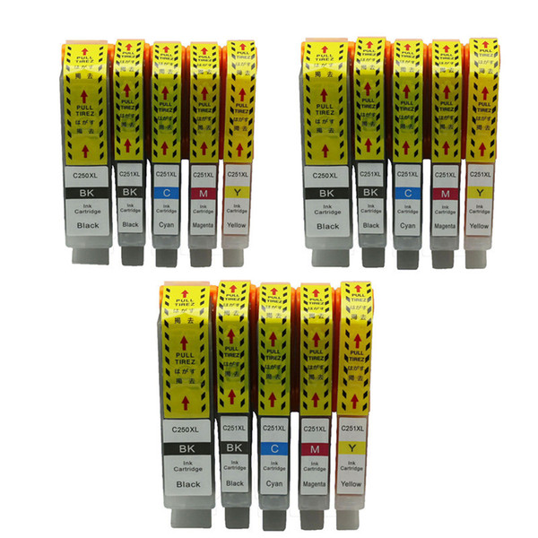 15PK PGI-250XL CLI-251XL Bulk Ink Cartuchos Jato de tinta Compatível para Canon PIXMA MG7120 MX922 MG5420 MG5422 IP7220 MX722 Cartela