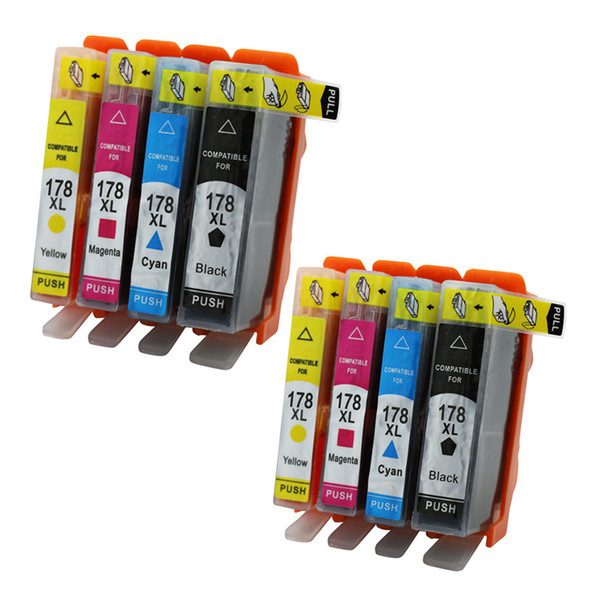 8x Compatible For HP Printers 178 178XL Ink Cartridge Photosmart C6380 D5460 D5400 D5463 5510 5511 C6300 C5300 C5383 C5380 C6383