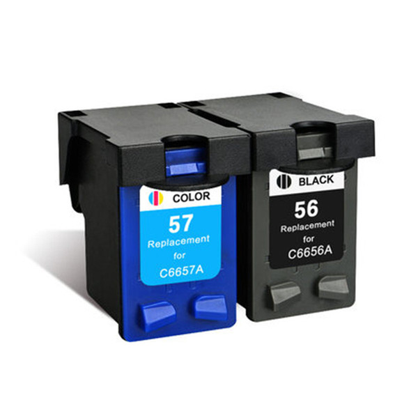 2PK Replacement For HP 56 56XL 57 57XL Ink Cartridge Deskjet 5550 9680 450ci 450cbi 5652 9600 9650 Printer Inkjet Fullfill Ink