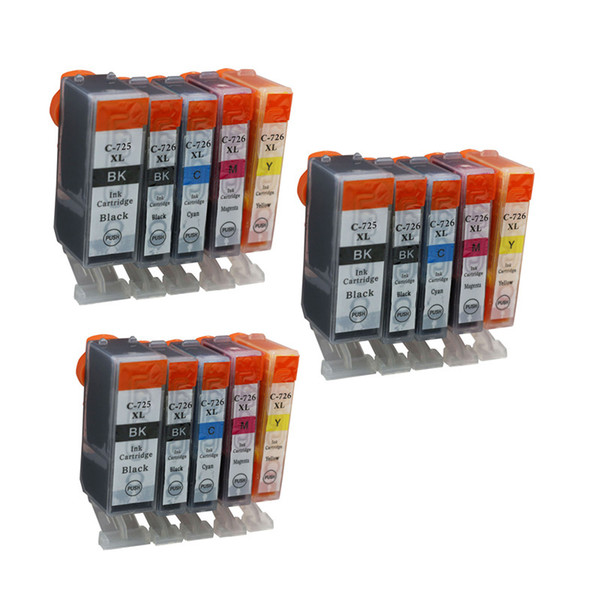 15PK PGI 725 CLI 726 Ink Cartridge Replacement For Canon Pixma IX6560 MG6270 MG8170 MG8270 MG5370 MG6170 MG5170 MG5270 MX886